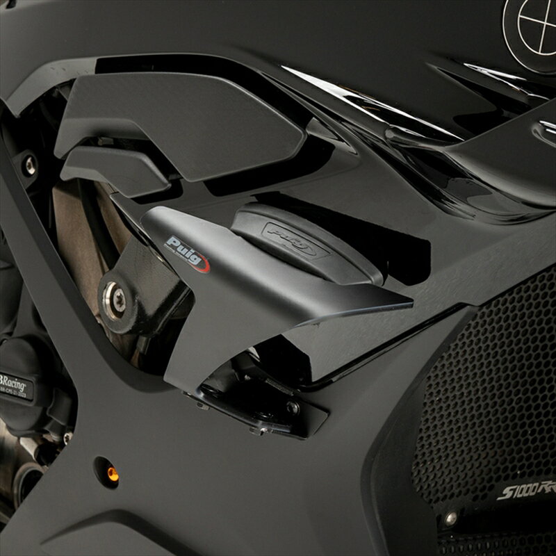 バイクパーツ 外装プーチ サイドダウンフォーススポイラーRACE マットブラック BMW S1000RR 23-21570J 4571414857895