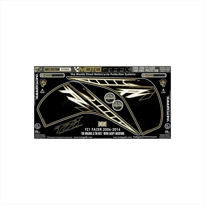 バイクパーツ アクセサリーモトグラフィックス ボディパッド KNEE MT-KY019KA 4580041246064FZ1/Fazer 06-16
