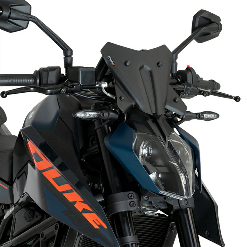 バイクパーツ 外装プーチ ニュージェネレーションNKスクリーン SPORT マットブラック 125 DUKE 24-/390DUKE 24-21997J 4571414859271