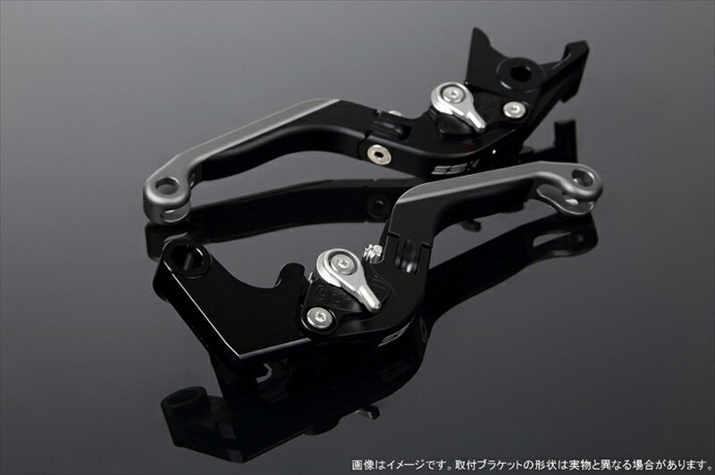 バイクパーツ ハンドルエスエスケイ スピードラ アジャストレバー 可倒延長式 Mブラック/Mシルバー/MチタンGSX-R1000 07-08LVGM049BK-SRTM 4580540639053