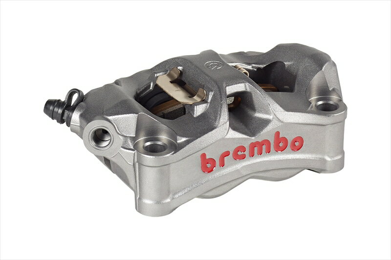 バイクパーツBREMBO(ブレンボ) STYLEMA ラジアル モノブロック 4P キャリパー チタニウムアルマイト レッドロゴ 左120.D020.104550646279415