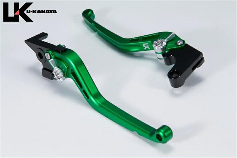 バイクパーツ ハンドルU-KANAYA(ユーカナヤ) レバーセット STD/ロング GN/TIYA065-146-01174550646280084