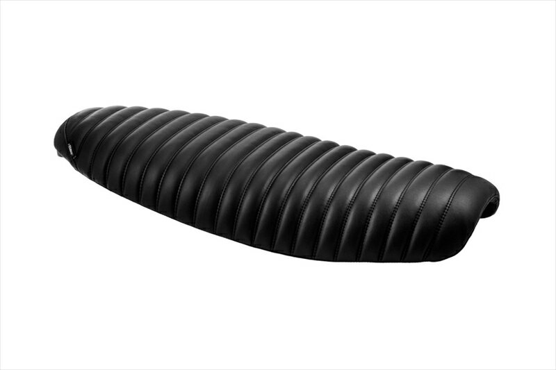 バイクパーツMOTONE CUSTOMS(モートーン) シート VIPER MK.II リブ ブラックMSM0384550255998158