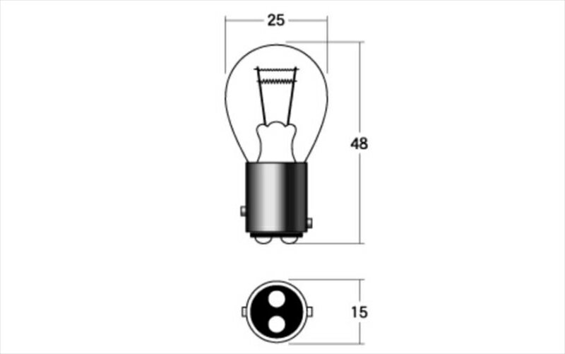 バイクパーツ 電装系M＆Hmatsushima(エムアンドエイチマツシマ) M＆H ノーマルバルブ ストップ テール ウインカー 6V17 5.3W クリアB-33044982964428006