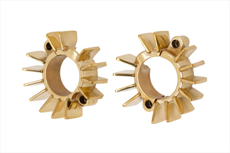 バイクパーツMOTONE CUSTOMS(モートーン) エキゾーストクランプ フィン ブラスMMU5334550646191823