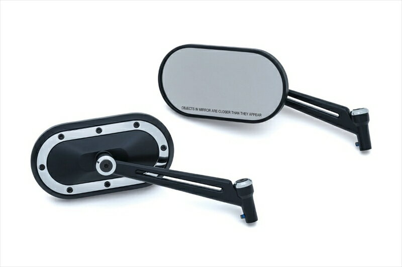 バイクパーツ ハンドルKURYAKYN(クリアキン) ヘビーインダストリーミラー BLK/CHRT14-KUR17664548916861750