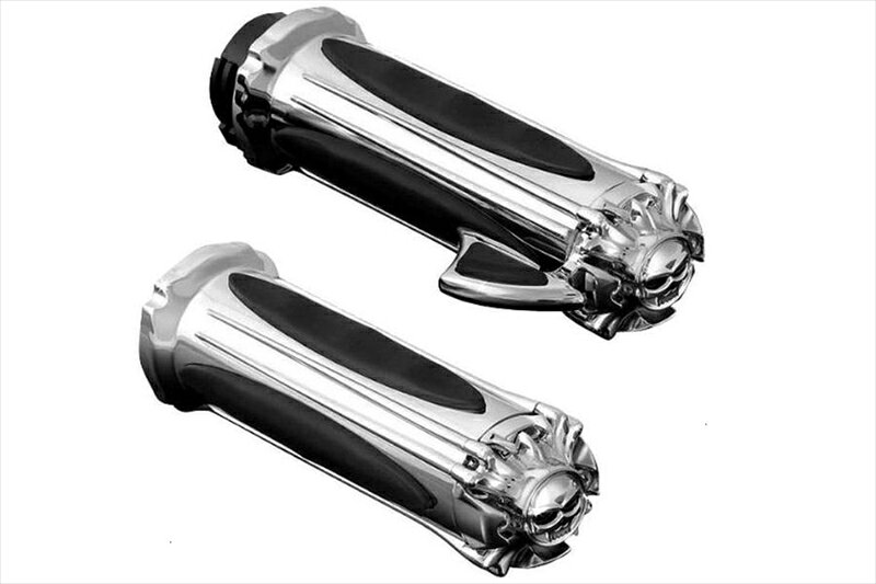 バイクパーツ ハンドルKURYAKYN(クリアキン) ZOMBIEグリップ スロットルボス付T14-KUR62974548916271993