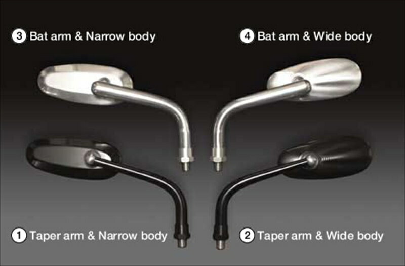 バイクパーツ ハンドルCRAFTMAN(クラフトマン) モーフィングミラー L ナロー/バット -4547567931133