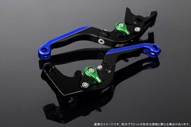 バイク用品 ハンドルエスエスケイ スピードラ アジャストレバー 可倒延長式 Mブラック/Mグリーン/Mブルー CB1300SF SC40 00-02 SC40-1070001～ LVGM004BK-GNBE 4580540573272取寄品