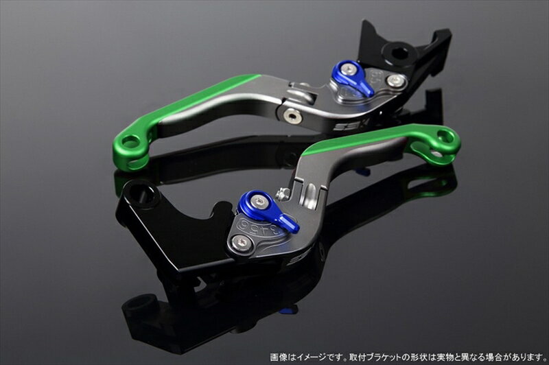 バイク用品 ハンドルエスエスケイ スピードラ アジャストレバー 可倒延長式 Mチタン/Mブルー/Mグリーン CB1300SF SC40 00-02 SC40-1070001～ LVGM004TM-BEGN 4580540574194取寄品