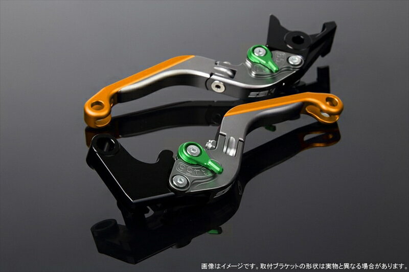 バイク用品 ハンドルエスエスケイ スピードラ アジャストレバー 可倒延長式 Mチタン/Mグリーン/Mゴールド CB1300SF SC40 00-02 SC40-1070001～ LVGM004TM-GNGD 4580540574224取寄品