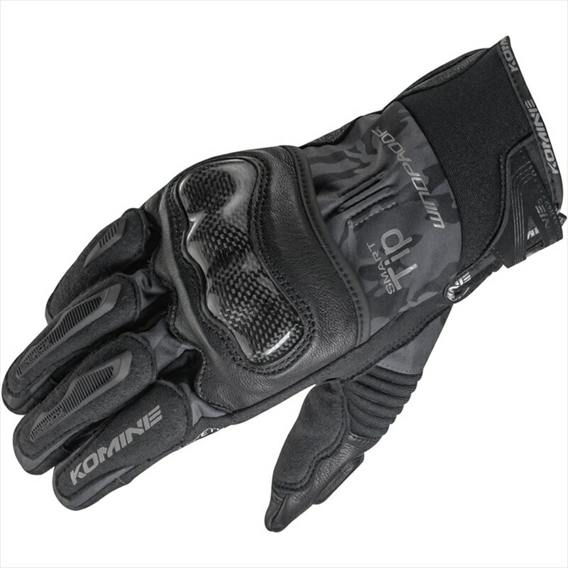 バイク用品 ウェアコミネ GK-821プロテクトWPグローブ Neo-Black-Camo M06-821 4573325753648取寄品