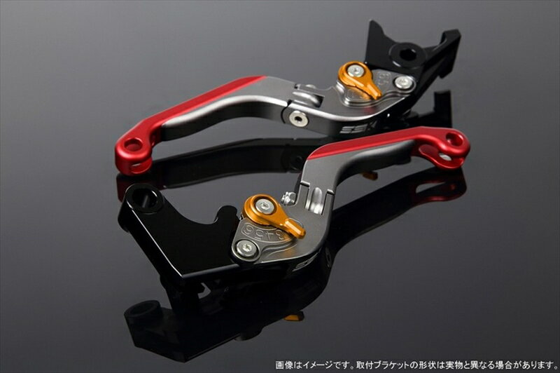 ハンドルエスエスケイ スピードラ アジャストレバー 可倒延長式 Mチタン/Mゴールド/Mレッド ZX-6R 07-17 ZX-10R 06-15LVGM027TM-GDRD 4580540607779取寄品