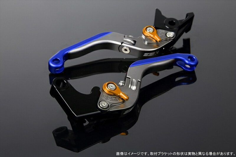 ハンドルエスエスケイ スピードラ アジャストレバー 可倒延長式 Mチタン/Mゴールド/Mブルー ZX-6R 07-17 ZX-10R 06-15LVGM027TM-GDBE 4580540607786取寄品