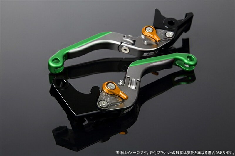 ハンドルエスエスケイ スピードラ アジャストレバー 可倒延長式 Mチタン/Mゴールド/Mグリーン ZX-6R 07-17 ZX-10R 06-15LVGM027TM-GDGN 4580540607793取寄品