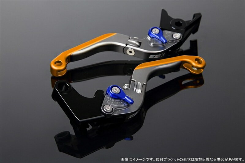 ハンドルエスエスケイ スピードラ アジャストレバー 可倒延長式 Mチタン/Mブルー/Mゴールド ZX-6R 07-17 ZX-10R 06-15LVGM027TM-BEGD 4580540607960取寄品