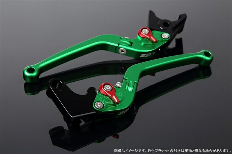 ハンドル アジャストレバー スタンダード可倒式 Mグリーン/Mレッド GSX1300R隼 08-18LVAM054GN-RD 4589995092987取寄品
