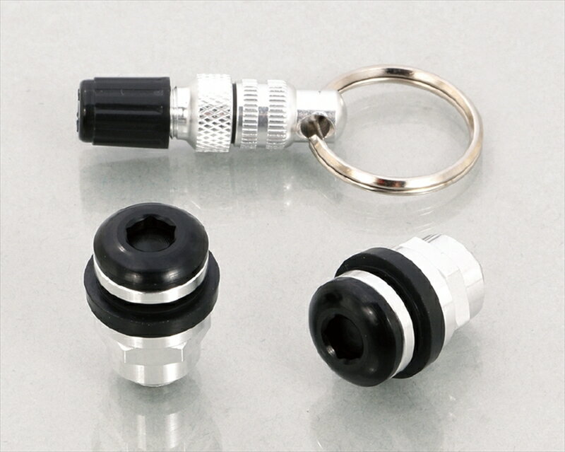 【5日前後で発送】 バイク用品 タイヤ ホイールKITACO キタコ インビジブルエアーバルブSET(BK) Type20901-509-00250 49908...