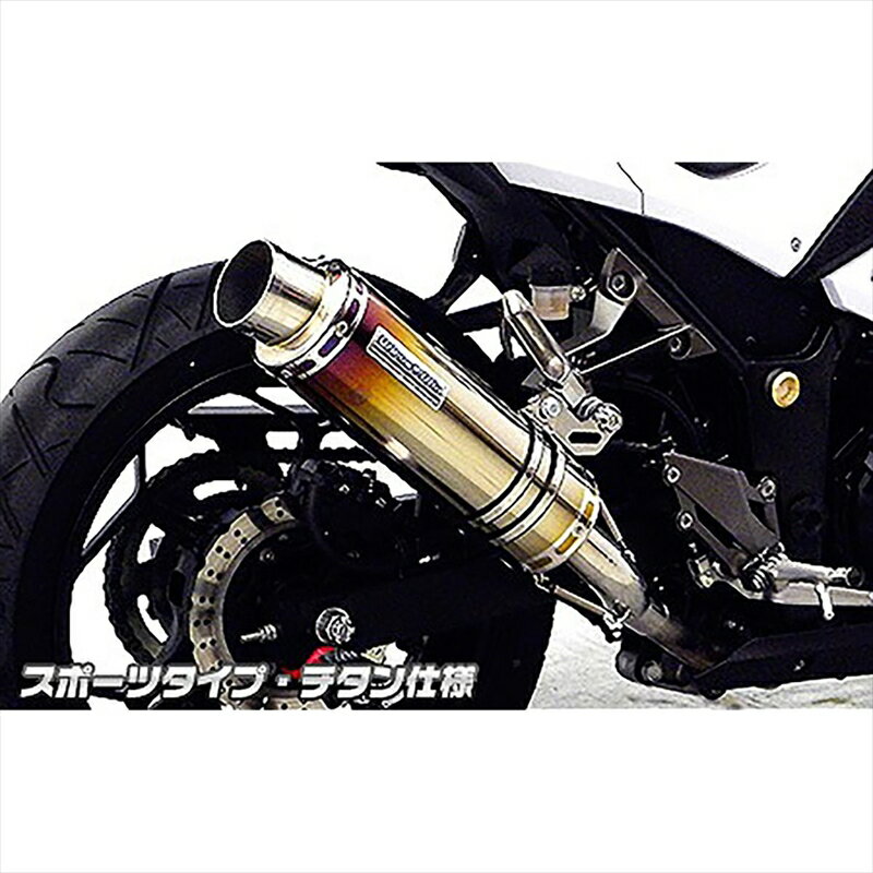 バイクパーツ マフラーウイルズウィン スリップオン スポーツ/チタン1422-30-15 4548916875139Ninja250/Z250 (JBK-EX250L)