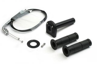 バイク用品 吸気系 エンジンACTIVE アクティブ スロットルKIT ［TYPE-3 BLK］φ28 ［メッキ金具］ MT-07 14-161063686 4538792830049