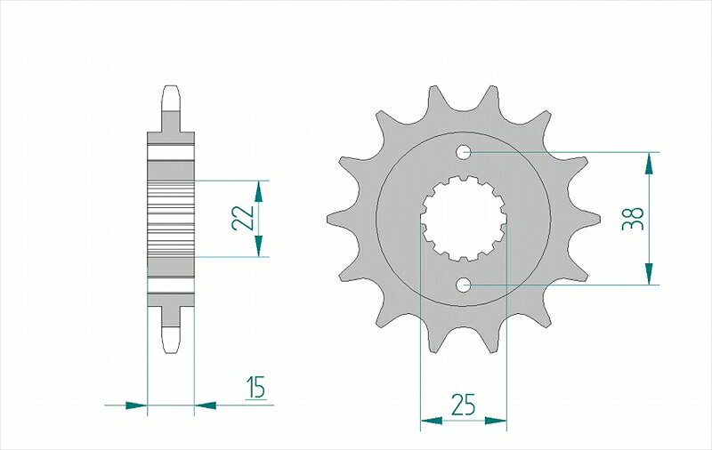 バイクパーツAFAM(アファム) Fスプロケット 520-15 C45鋼スチール52607-154548664335237