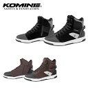 バイクシューズKOMINE(コミネ)WPライディングスニーカー BK-30223cm〜29cm 防水 カジュアル サイドジッパー