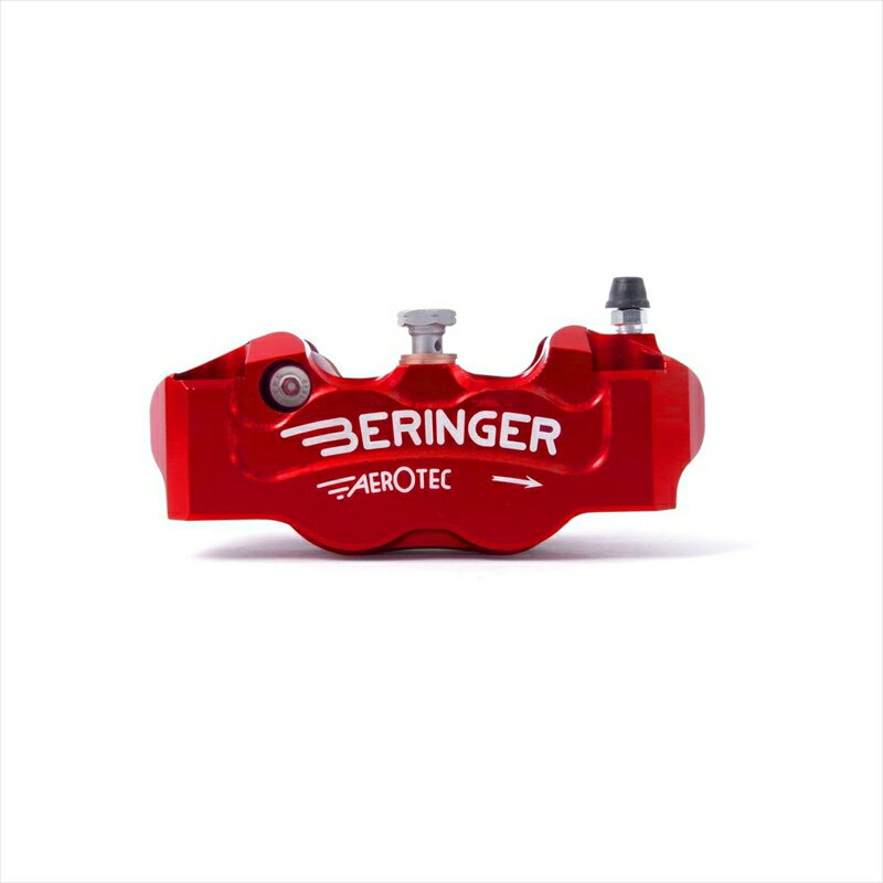 バイクパーツBERINGER(ベルリンガー) 4P ラジアルキャリパー 左 レッド 4R11A-R4547567787129108mm