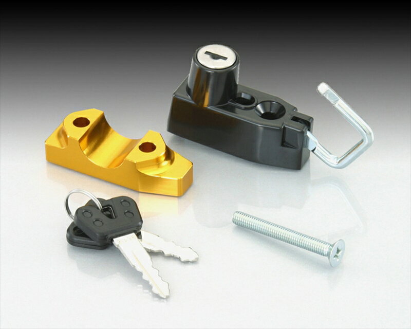 【5日前後で発送】 バイク用品 ヘルメットキタコ KITACO ヘルメットホルダー(ブラック ゴールド)80-564-90070 4990852122974