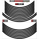 バイクパーツ アクセサリーエムディーエフ リムストライプ ブラック 文字なしRIM-10M-BK-18&21N 458039413721710ミリ幅 18/21インチ