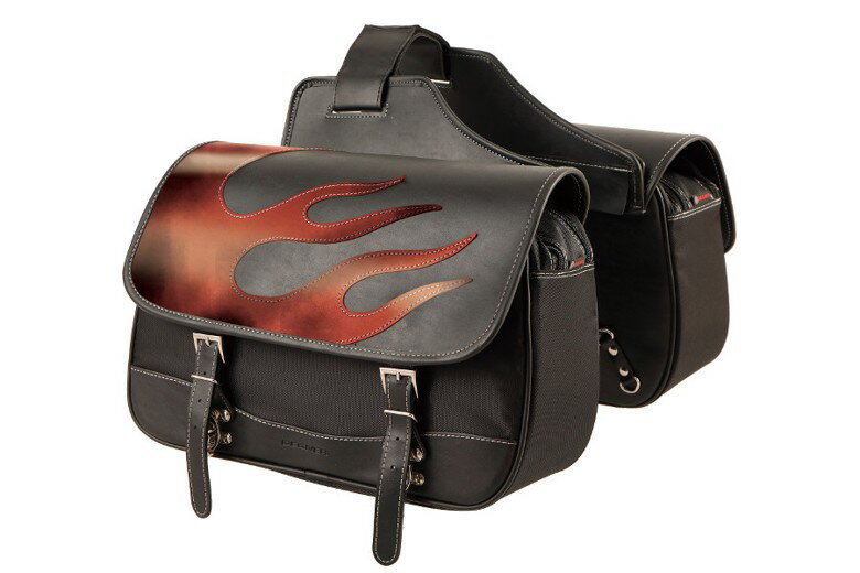 【5日前後で発送】バイク用品 デグナー デグナー ナイロンダブルサドルバッグ ビンテージファイアーNB-4FBV 4524486061561