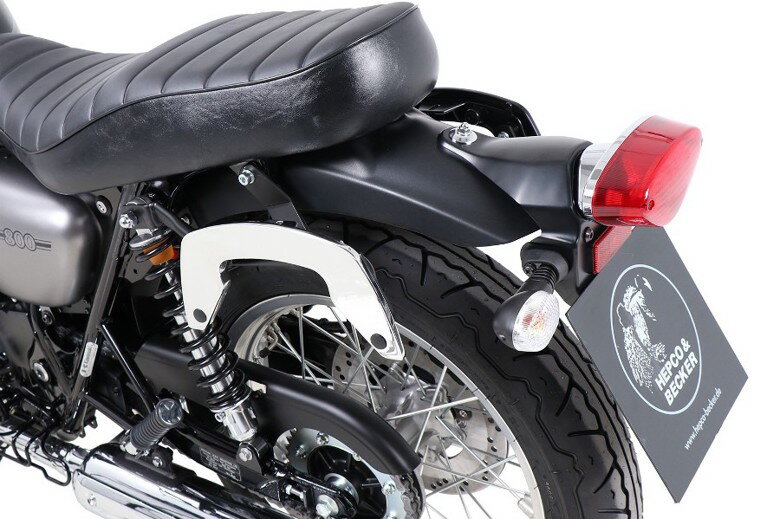 バイクパーツHEPCO&BECKER(ヘプコアンドベッカー) C-Bowサイドキャリア クローム 6302541 00 024550255277536W800/Street/Cafe 19-23