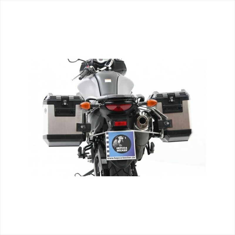 バイクパーツHEPCO&BECKER(ヘプコアンドベッカー) サイドキャリア カットアウトセット サイドケース エクスプローラー シルバー付 6513528 00 22-00-404549950094388V-Strom650 12-16