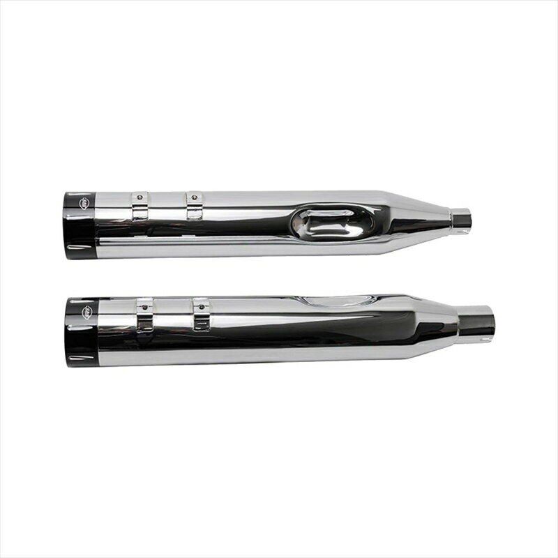 バイクパーツエスアンドエスサイクル S＆S スリップオン トレーサー CHR/BLK M8 Touring 17-22550-0668 4548916982516(2.0)