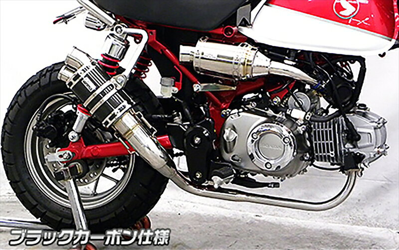バイクパーツ マフラーWIRUSWIN(ウイルズウィン) ツインテール ショートマフラー BLKカーボン2122-62-034550255374921