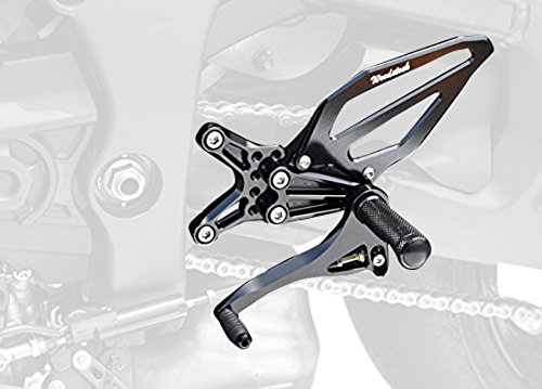 バイクパーツWOODSTOCK(ウッドストック) バックステップ 4PオールBLK WBS-K37-BB-TCLG4550255499082Ninja H2SX 18 BチタニVrリーフグリーン