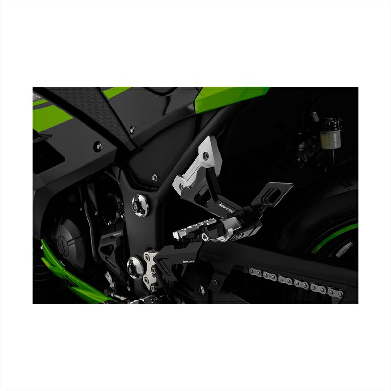 バイクパーツBIKERS(バイカーズ) リアフットレスト ブラック K0211-BLK4548916432950Ninja250 13-17/Z250 13-17