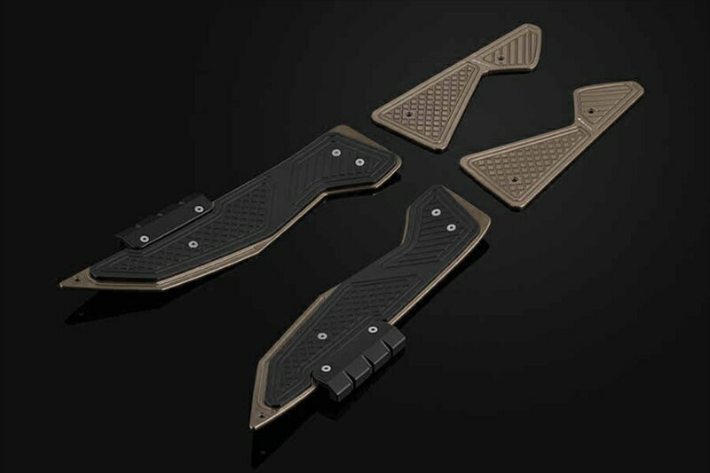 バイクパーツBIKERS(バイカーズ) フットプレート 左右セット チタンY0226-TIN-BLK4550255219376