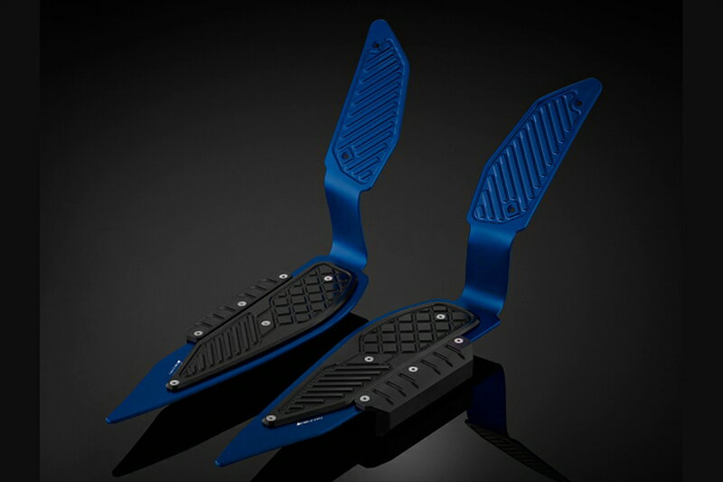 バイクパーツBIKERS(バイカーズ) フットプレート 左右セット ブルー/ブラック Y0316-BLU-BLK4550255219..