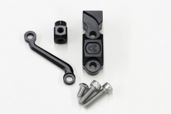 バイク用品 ハンドル ミラーK-FACTORY マスタークランプ ブレーキガワ マットBK ニッシンミラーホルダーツキケイファクトリー 000HZBW005Q ...