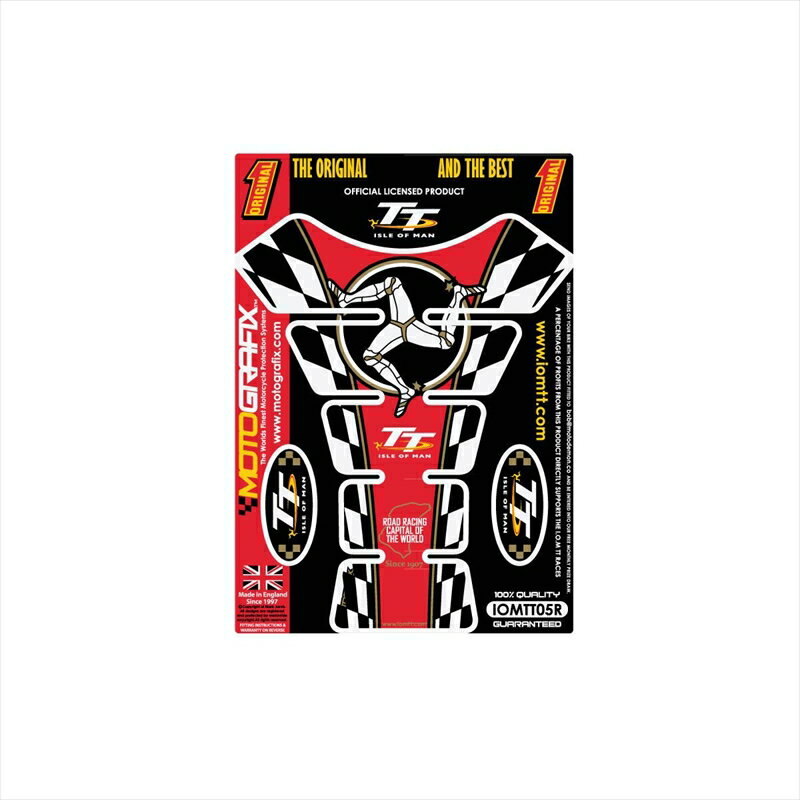 バイクパーツ 外装モトグラフィックス タンクパッド RED MT-IOMTT05R 4580041201568Official TT Races