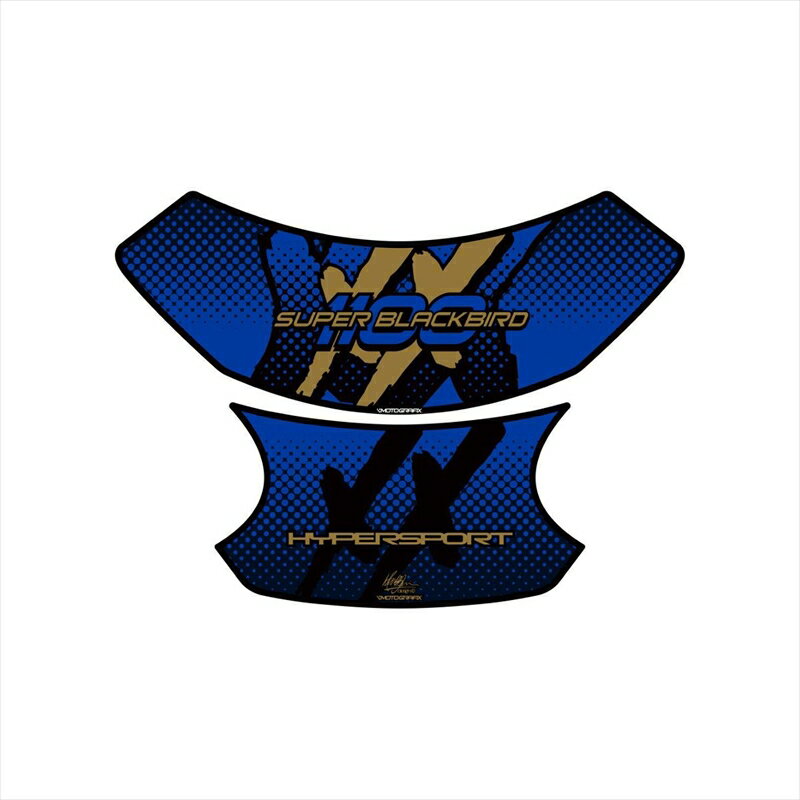 バイクパーツ 外装モトグラフィックス タンクパッド BLU/GLD MT-TH020BA 4580041215640CBR1100XX BLACKBIRD 96-08
