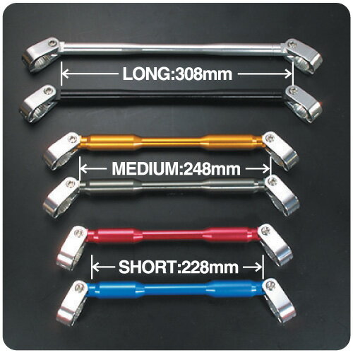 タイプ　： SHORT 素材　： ジュラルミン 色 　： ブルー サイズ　： 228mm 適合 　： ユニバーサル［汎用］ ブレースバー−−−　（カスタムパーツ＆コントロール） メーカー 品番［カタログ品番 ］　： HH07ABL 色 ［カラー］　： ブルー 材質［素材］　： ジュラルミン サイズ　： 228mm タイプ　： SHORT 備考 　： ブレース径　Φ13＆Φ17．5 ※号機番号と適応車種を必ずご確認のうえ、ご注文くださいますようお願いいたします。 &nbsp;&nbsp;&nbsp;ご不明点等は、ご注文前にお問合せください。 ※掲載商品と実際の商品との色合いが異なる場合がございます。ご了承の程、宜しくお願いします。 ※商品は予告なく仕様の変更や販売を終了している場合がございますので予めご了承下さい。