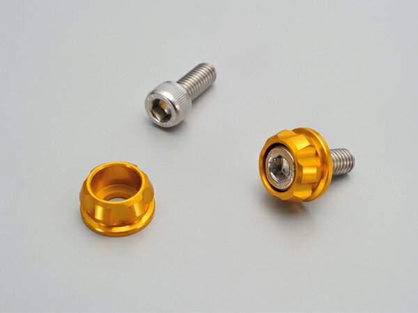 バイク用品 外装DAYTONA デイトナ ナンバーホルダーセット M6 ゴールド91947 4909449471623取寄品