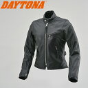 【5日前後で発送】バイク用レザージャケット革ジャンDAYTONA(デイトナ)シングルライダースジャケット DL-001 中綿インナーベスト付き 表面撥水加工 黒...