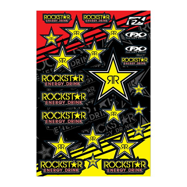 バイク用品 アクセサリーFACTORY EFFEX ファクトリーFX ステッカーキット Rockstar GLDFX15-68700 4548916084135取寄品