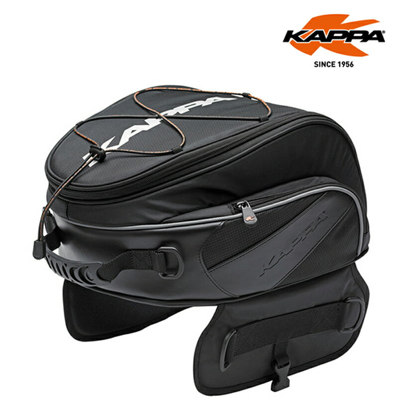 バイクシートバッグKAPPA(カッパ)シートバッグ RA300背もたれ付き イタリア 2WAY ショルダーバック 防水 ブラック