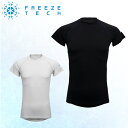 冷感ひんやりFREEZETECH/氷撃(フリーズテック)冷感クルーネックシャツ 25153380〜25153588暑さ対策 熱中症予防 バイク用 夏取寄品