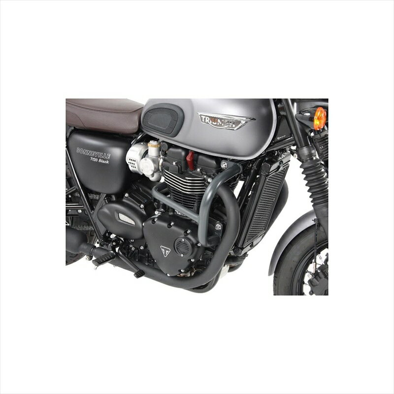 バイクパーツHEPCO&BECKER(ヘプコアンドベッカー) エンジンガード クローム 5017559 00 024549950935926Bonneville T100/Black 17-25