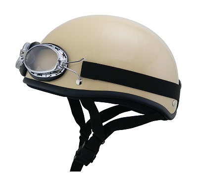 【リード工業 ハーフヘルメット】D351 ビンテージヘルメット/アイボリー