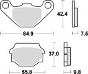 【5日前後で発送】 バイク用品 ブレーキ クラッチKITACO キタコ SBSブレーキパッド 586RS KDX125 86-90777-0586077 499...